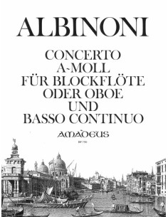 ALBINONI T.-Concierto en La menor para Flauta de Pico Soprano (Oboe) (Violin) y Piano (Bruyn)