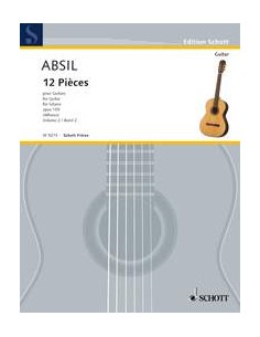 ABSIL J.-Piezas Op.159 Vol.2: Cantilene, Invention, Tristesse et Sicilienne para Guitarra