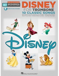 DISNEY-Easy Instrumental Play Along: 10 Classic Songs for Trombone (Audio Online)