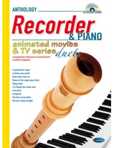 CAPPELLARI A.-Anthology Animated Movie and TV Duets para Flauta de Pico Soprano y Piano (Inc.CD)