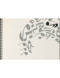 BLOCK MUSICAL-6 Hexagramas con Espiral (Apaisado A5) para Guitarra (Ultimas Unidades)