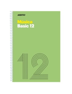 BLOCK MUSICAL-12 Pentagramas con Espiral (Vertical A4) M14 (Ultimas Unidades)