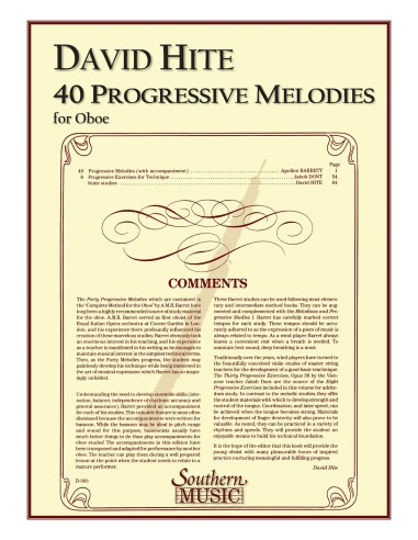 BARRET A.M.R.-Melodias Progresivas (40) para Oboe (Hite)