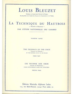BLEUZET L.-Technique du Hautbois par Etude Rationelle des Gammes Vol.3 para Oboe