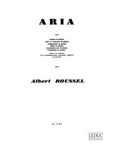 ROUSSEL A.-Aria per oboe e pianoforte