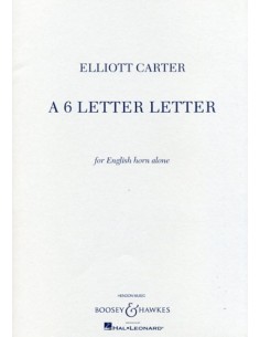 CARTER E.-A 6 Lettere per Oboe (Corno Inglese)