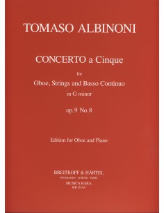 ALBINONI T.-Concierto Op.9 nº  8 en Sol menor para Oboe y Piano (Giegling)