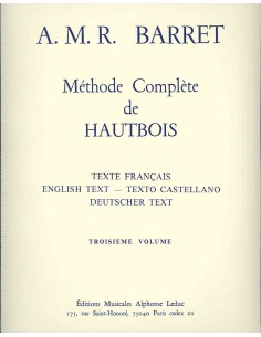 BARRET A.M.R.-Methode Complete Vol.3 pour hautbois