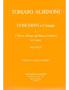 ALBINONI T.-Concierto Op.9 nº  9 en Do Mayor para 2 Oboes y Piano (Giegling)