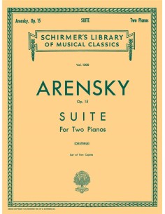 ARENSKY A.S.-Suite Op.15 para 2 Pianos a 4 manos (Oesterle)