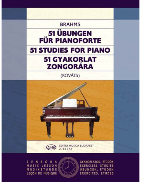 BRAHMS J.-Exercises (51) for Piano (Kovats)