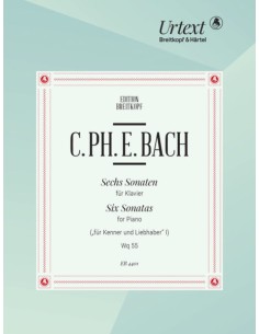BACH C.P.E.-Obras para Piano Vol.1: Sonatas (6) (Wq55) para Piano (Urtext) (Krebs)