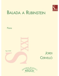 CERVELLO J.-Balada a Rubinstein  para Piano