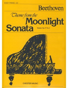 BEETHOVEN L.V.-Tema de la Sonata Op.27 nº 2 (Claro de Luna) para Piano Facil (Barratt)