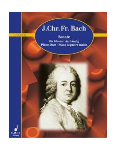 BACH J.C.F.-Sonata en La Mayor para Piano a 4 manos