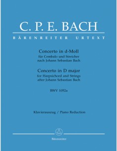BACH C.P.E.-Concierto en Re menor (BWV:1052a) para 2 Pianos a 4 manos (Urtext) (Breig)
