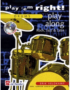 VELDKAMP E.-Playem Right Play Along (Ejercicios) para Bateria (Inc.CD) (Grooten)