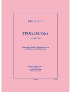 ALAIN J.-Danses (3) para 2 Pianos a 4 manos