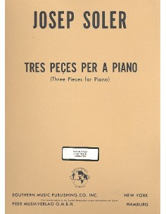SOLER J.-Piezas (3) para Piano