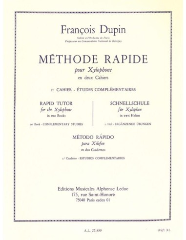 DUPIN F.-Methode Rapide Vol.2: Estudios Complementarios para Xilofono