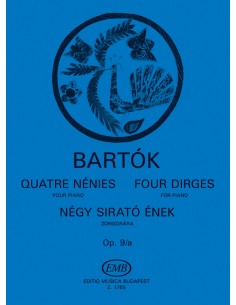 BARTOK B.-Dirges (4) Op.9a para Piano