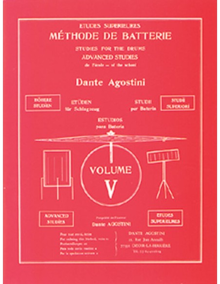 AGOSTINI D.-Trommel Methode Vol.5: Höhere Studien