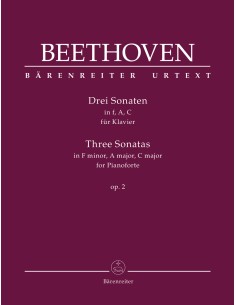 BEETHOVEN L.V.-Sonatas (3) Op.2 en Fa menor, La Mayor y Do Mayor para Piano (Urtext) (Del Mar)