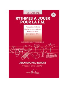 BARDEZ J.M.-Rythmes a Jouer pour la F.M.:Pulsations (Metodo) para Bateria (Inc.CD)