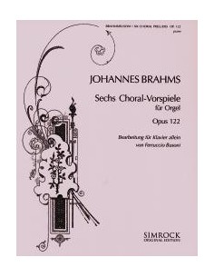 BRAHMS J.-Preludios Corales (6) Op.122 para Piano (Busoni)