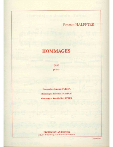 HALFFTER E.-Hommages (3) per Pianoforte