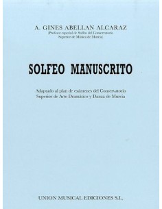 GINES ABELLAN A.-Solfeggio Manuskript