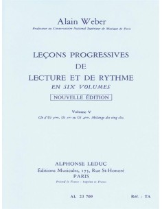 WEBER A.-Lecons Progressives de Lecture et de Rythme 5º