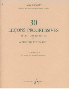 GRIMOIN A.-Lecciones Progresivas de Solfeo 3ºA: 30 Lecciones (Elemental 1º) (Rosa)