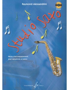 ALESSANDRINI R.-Studio Saxo (Piezas de Acompañamiento) para Saxofon Mib y Piano (Inc.CD)