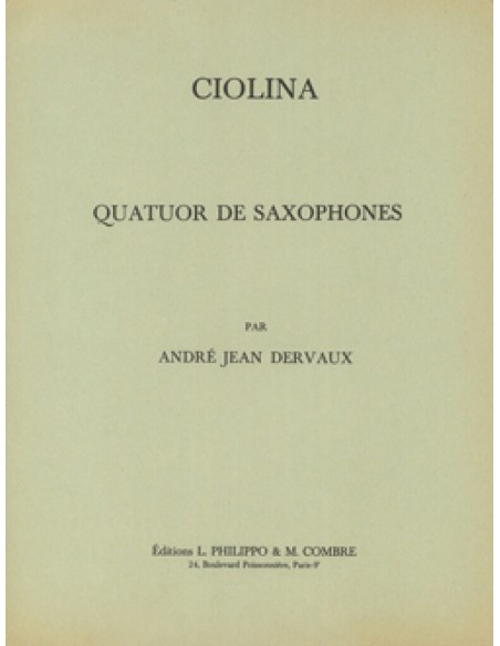 DERVAUX A.J.-Cioline pour 4 saxophones