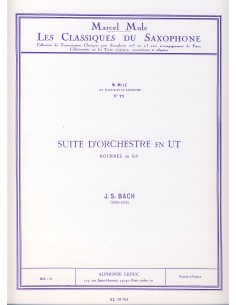 BACH J.S.-Bourree en Sib de la Suite en Do para Saxofon Sib y Piano (Mule)