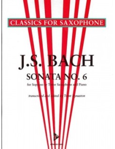 BACH J.S.-Sonata nº 6 para Saxofon Tenor (Soprano) y Piano (Kynaston)