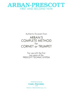 ARBAN J.B.-First and Second Year for Cornet or Trumpet (Prescott)