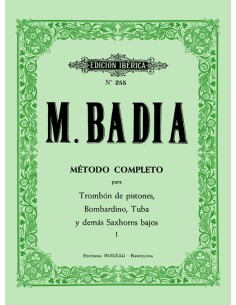 BADIA M.-Metodo para Trombon de Pistones 1º (Bombardino,Tuba)