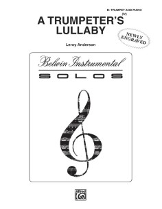 ANDERSON L.-Trumpeters Lullaby para Trompeta