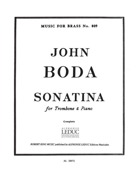 BODA J.-Sonatina per trombone e pianoforte