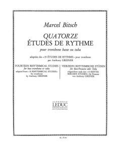 BITSCH M.-Studi di ritmo (14) per tuba (trombone) (Greiner)