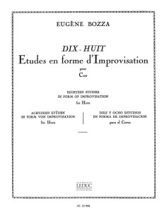 BOZZA E.-Etudes (18) en forme d?improvisation pour cor