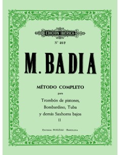 BADIA M.-Metodo para Trombon de Pistones 2º (Bombardino,Tuba)