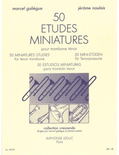 GALIEGUE & NAULAIS-Estudios en Miniatura (50) muy Faciles para Trombon Tenor