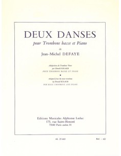 DEFAYE J.M.-Danses (2) para Trombon Bajo y Piano (Knaub)