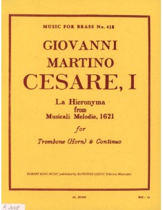 CESARE G.M.-Canzon "La Hieronyma" para Trompa y Organo