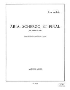 AUBAIN T.-Aria, Scherzo et Final para Trombon y Piano