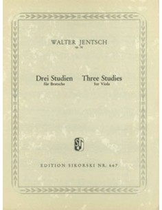 JENTSCH W.-Studies (3) Op.36 for Viola