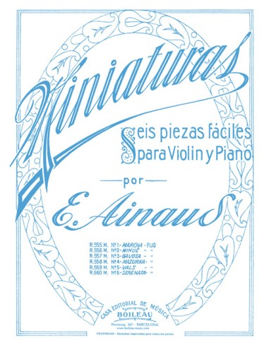 AINAUD E.-Miniatures nº 5: Valzer per Violino e Pianoforte